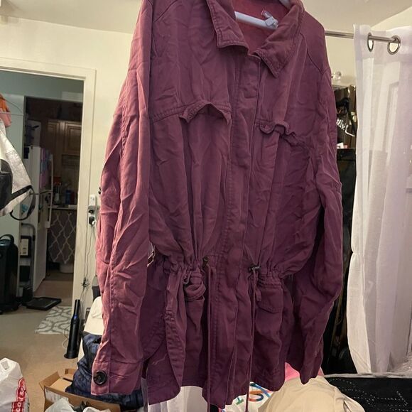 Charolette russe 
Pink mauve rose color 
Plus size 2xl/3xl
Safari anorak jacket - Picture 2 of 4